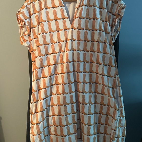 Cowboy Boots 100% Cotton Dress - Picture 4 of 5